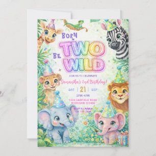 Invitation Deux Wild Safari 2e Anniversaire