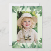 Invitation Deux WILD Safari animal 2e anniversaire (Dos)