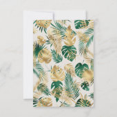 Invitation Deux Wild Safari Green Gold Ecru 2e anniversaire (Dos)