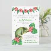 Invitation Deuxième anniversaire de Chameleon Lizard (Debout devant)