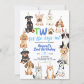 Invitation Deuxième anniversaire de chiens (Devant)