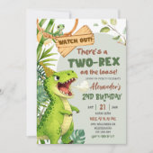 Invitation Deuxième anniversaire de Green Two Rex en liberté (Devant)