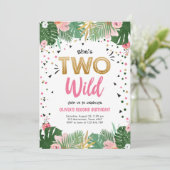 Invitation Deuxième anniversaire de la jeune fille aurifère d (Debout devant)