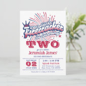 Invitation Deuxième Anniversaire Patriotic One Little Firecra (Debout devant)
