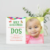 INVITATION DEUXIÈME ANNIVERSAIRE - PHOTO - DOS (Debout devant)