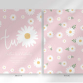 Invitation Deuxième anniversaire Retro Daisy Two Groovy