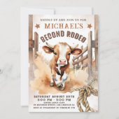 Invitation Deuxième rodéo | Bull Calf 2ème Rodeo Anniversaire (Devant)