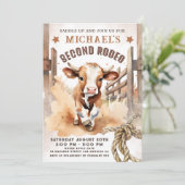 Invitation Deuxième rodéo | Bull Calf 2ème Rodeo Anniversaire (Debout devant)