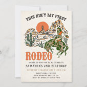 Invitation Deuxième Rodéo Western Cowboy 2e anniversaire (Devant)