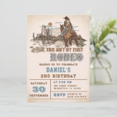 Invitation Deuxième Rodéo Western Cowboy 2e anniversaire (Debout devant)