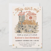 Invitation Deuxième Rodéo Western Cowboy 2e anniversaire (Devant)