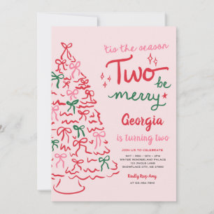 Invitation Deuxième saison soyez joyeuse coquette Noël Annive