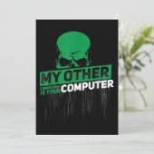 Invitation Développeur Sysadmin Engineer Hacker Code d'admini (Debout devant)