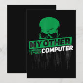 Invitation Développeur Sysadmin Engineer Hacker Code d'admini (Devant / Derrière)