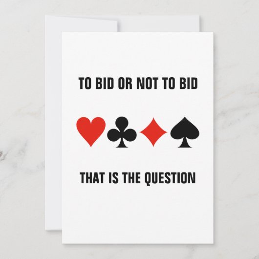 Invitation d'événement Bridge Game Modèle Quatre c (Devant)