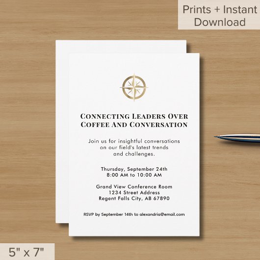 Invitation d'événement Business Networking Logo pe