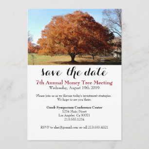 Invitation d'événement d'arbre d'argent de