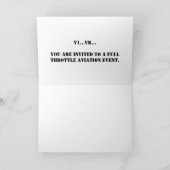Invitation d'événement d'aviation (Intérieur)