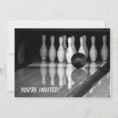 Invitation d'événement de bowling (Devant)