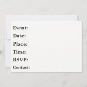 Invitation d'événement de bowling (Dos)