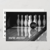 Invitation d'événement de bowling (Devant / Derrière)