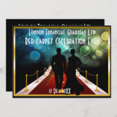 invitation d'événement de la cravate noire VIP de (Devant / Derrière)