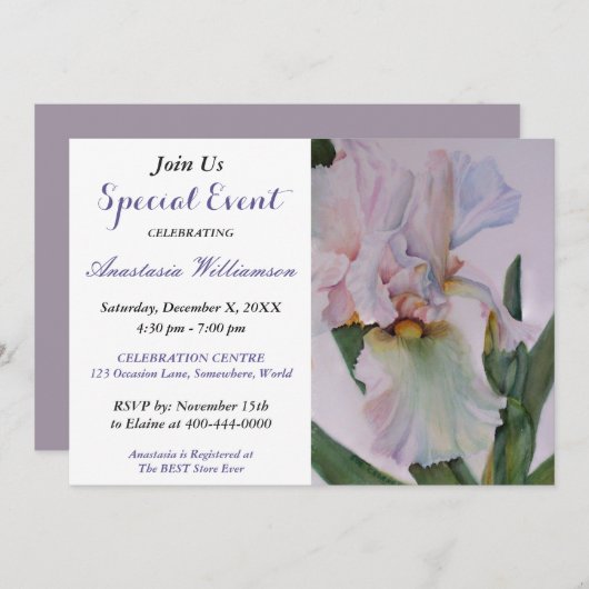 INVITATION D'ÉVÉNEMENT DE LA FÊTE DE DIPLÔME (Devant / Derrière)