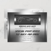 Invitation d'événement de vente automatique - faux (Devant / Derrière)