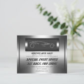 Invitation d'événement de vente automatique - faux (Debout devant)