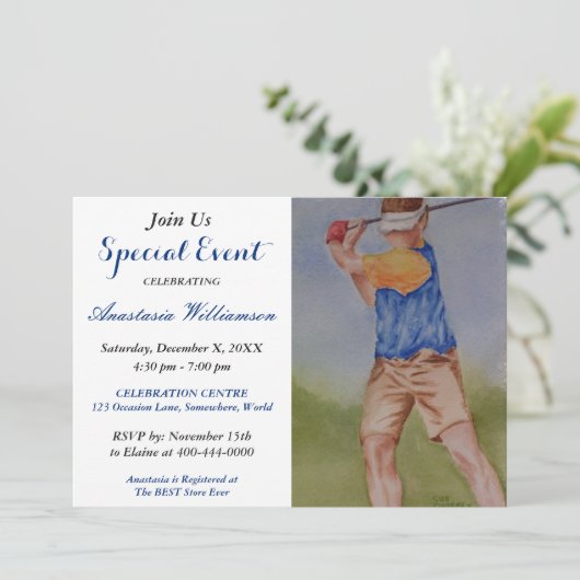 INVITATION D'ÉVÉNEMENT DU GOLF PARTY (Debout devant)