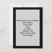 Invitation d'événement Fête des pères (Dos)