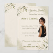 Invitation d'événement modifiable | Modèle de phot (Devant / Derrière)
