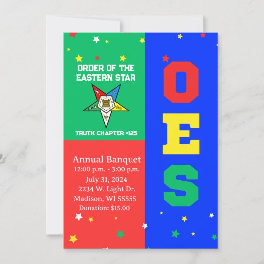 Invitation d'événement OES (Devant)