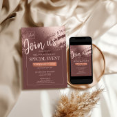 Invitation d'événement spécial entreprise en bronz