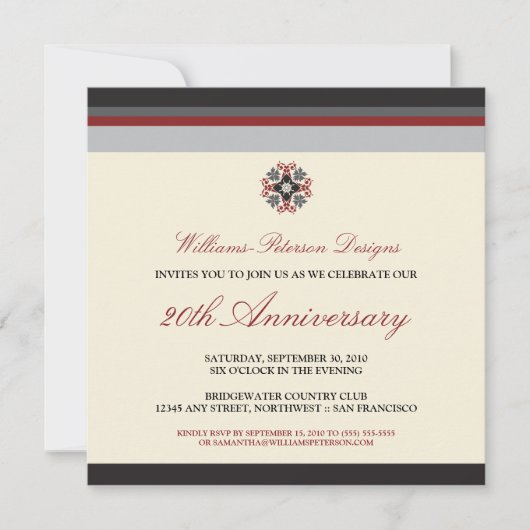 Invitation d'événements d'entreprise de bandes col (Devant)