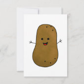 Invitation d'événements, pomme de terre joyeux (Dos)