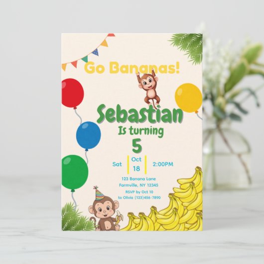Invitation Devenir Banane - Un Paquet de Fun (Debout devant)