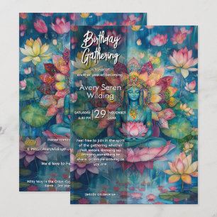 Invitation Devenir silencieux Conception Fleur de Lotus