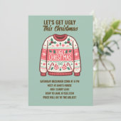 Invitation Devenons moches cette fête de Noël à la crème (Debout devant)