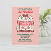 Invitation Devenons moches cette fête de Noël à la crème (Debout devant)