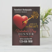 Invitation Déverrouiller son coeur Valentine's Sale Promotion (Debout devant)