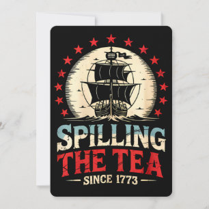 Invitation Déverser Le Thé Depuis 1773 4 juillet États-Unis V