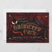 Invitation Dévilish Halloween Costume Party Admettre une part (Dos)