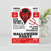 Invitation Devil's Hell Theme, Escape Room Halloween Party (Debout devant)