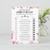 Invitation Devine florale qui mariera ou mariera le jeu de do (Debout devant)