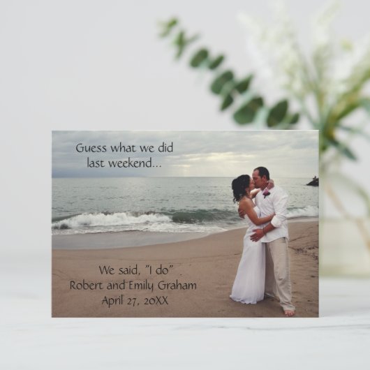 Invitation Devinez ce que nous avons fait Mariage-3x5Mariage  (Debout devant)