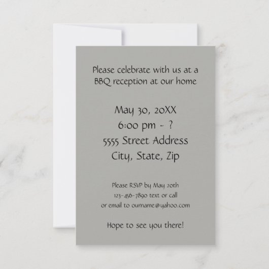 Invitation Devinez ce que nous avons fait Mariage-3x5Mariage  (Dos)