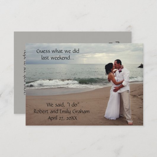 Invitation Devinez ce que nous avons fait Mariage-3x5Mariage  (Devant / Derrière)