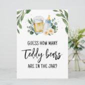 Invitation Devinez combien de bonbons Nounours Signer Jeu (Debout devant)