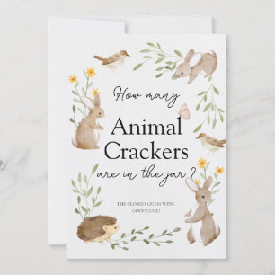 Invitation Devinez combien de crackers Woodland Baby shower C